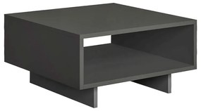 Τραπεζάκι σαλονιού Hola Megapap χρώμα ανθρακί 60x60x32εκ.