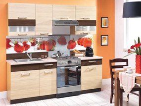 Σετ κουζίνας Mode 100, 220x60cm, Πάγκος, Πλαστικοποιημένη μοριοσανίδα | Epipla1.gr