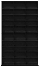 vidaXL Ντουλάπι CD Μαύρη δρυς 101 x 23 x 177.5 εκ Επεξεργασμένο ξύλο