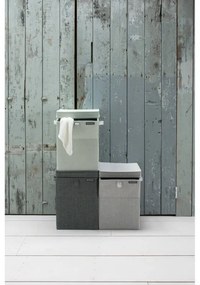 Brabantia Κιβώτιο πλυντηρίου ρούχων 1000827, 35 l, Άνοιγμα μπροστά, Ευρύ καπάκι, Πτυσσόμενο, Γκρι