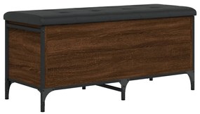 vidaXL Παγκάκι Αποθήκευσης Καφέ Δρυς 102x42x45 εκ. από Επεξ. Ξύλο