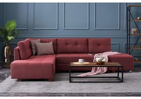 Καναπές - Κρεβάτι Γωνιακός (Αριστερή Γωνία) Manama 825BLC1186 280x206x85cm Claret Red