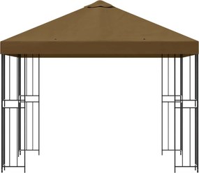 VidaXL Κιόσκι 3 x 3 m Taupe Πολυεστέρας και Χάλυβας 190 gsm