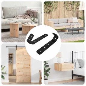 vidaXL Άγκιστρα 2 pcs Μαύρο M5 x 110 mm Σίδερο