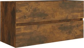 vidaXL Ντουλάπι Νιπτήρα Καπνιστή Δρυς 90x38,5x45 εκ Επεξεργασμένο Ξύλο