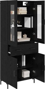 VidaXL Highboard 2 τμχ. Μαύρη Οξυά 69,5 x 34 x 180 εκ.