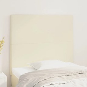 vidaXL Κεφαλάρι Κρεμ 90x5x118/128 εκ. από Συνθετικό Δέρμα