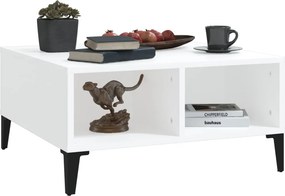 vidaXL Τραπεζάκι Σαλονιού Λευκό 60 x 60 x 30 εκ. Επεξεργασμένο Ξύλο