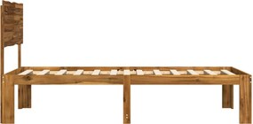 vidaXL Μονό Κρεβάτι με Κεφαλάρι ROSTOCK Φυσικό 75 x 190 cm