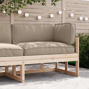 vidaXL Σετ Μαξιλαριών Πάγου 3 pcs Taupe Ύφασμα Όξφορντ