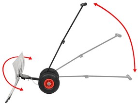 vidaXL Φτυάρι Χιονιού με Ρόδες 100 x 44 εκ.