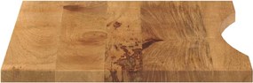 vidaXL Επιφάνεια Γραφείου Καμπύλη 90x60x2,5 εκ Μασίφ Ακατ. Μάνγκο