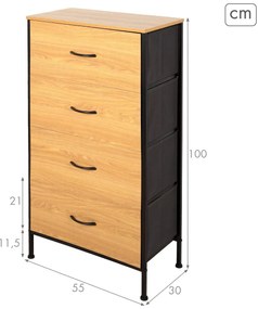 Σιφονιέρα Max Home Μαύρο Σύγχρονη 55 X 100 X 30 CM