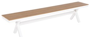 ΠΑΓΚΑΚΙ ΑΛΟΥΜΙΝΙΟΥ TAWNEE HM6040.02 ΛΕΥΚΟ-POLYWOOD ΚΑΘΙΣΜΑ ΦΥΣΙΚΟ 220x36x44,5Υεκ. (1 Τεμμάχια)