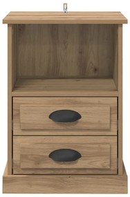 vidaXL Κομοδίνο artisan δρυς 43 x 36 x 60 εκ Επεξεργασμένο ξύλο