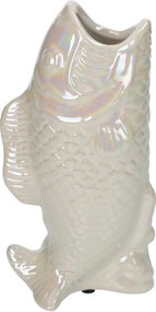 Βάζο ArteLibre Ψάρι Ιβουάρ Κεραμικό 11.5x7x21.5cm