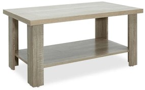 Τραπέζι σαλονιού RIANO χρώμα sonoma 89,5x49,5x42,5εκ Υλικό: MELAMINE 16mm &amp; TOP 3CM - 3D PAPER WOOD 049-000024