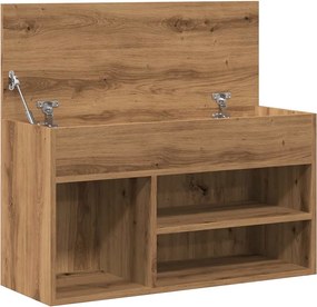 vidaXL Πάγκος Παπουτσιών τεχνίτης Δρυς 80x30x45 εκ. Επεξεργασμένο Ξύλο