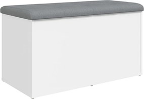 vidaXL Πάγκος Αποθήκευσης Λευκός 82x42x45 εκ. από Τεχνητό Ξύλο