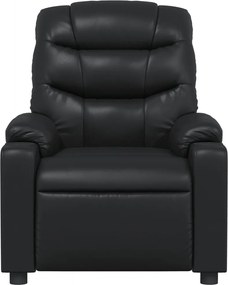 vidaXL Πολυθρόνα Μασάζ Ανακλινόμενη Μαύρη από Συνθετικό Δέρμα