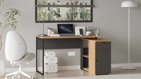 Γραφείο Φυσικό / Ανθρακί GRURAN 129.8x90x70