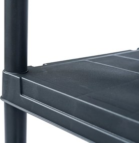 vidaXL Ραφιέρα Μαύρη 125 κ. 60 x 30 x 180 εκ. Πλαστική