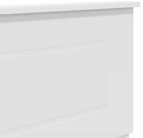 vidaXL Κεφαλάρι με κεφαλάρι Λευκό 140 cm Επεξεργασμένο ξύλο