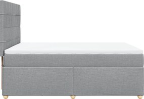 vidaXL Κρεβάτι Boxspring με Στρώμα Αν. Πράσινο 160x200εκ Υφασμάτινο