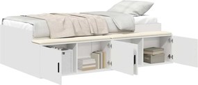 vidaXL Σκελετός Κρεβατιού Λευκό 90 x 190 cm Επεξεργασμένο ξύλο