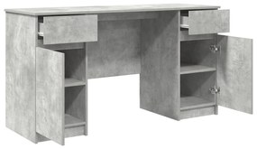 vidaXL Γραφείο Γκρι Σκυρόδεμα 140x49x76 εκ Επεξεργασμένο Ξύλο