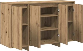 vidaXL Πλαϊνό γραφείο Artisan Oak 120 x 41 x 75 εκ. Επεξεργασμένο ξύλο