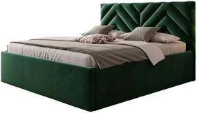 Επενδυμένο κρεβάτι Azzuro-Prasino Skouro-160 x 200
