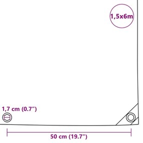 Μουσαμάς Πράσινος 1,5 x 6 μ. 650 γρ./μ.² 144894