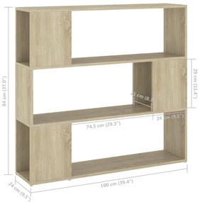 ΒΙΒΛΙΟΘΗΚΗ/ΔΙΑΧΩΡΙΣΤΙΚΟ ΧΩΡΟΥ SONOMA ΔΡΥΣ 100 X 24 X 94 ΕΚ. 809182