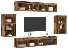 vidaXL Floating Shelf 2 τεμάχια Παλαιό ξύλο 40x28.5x40 εκ Επεξεργασμένο ξύλο