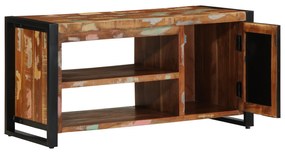 vidaXL Πάγκος Παπουτσιών Πολύχρωμο 100x40x50 εκ. Μασίφ Ξύλο Ανακυκλωμένο
