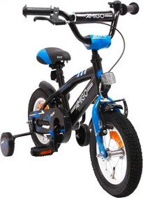 BMX Fun 12 Inch 21 cm Boys Coaster Brake Black/Blue
