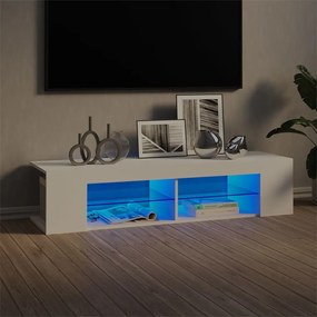 Έπιπλο Τηλεόρασης με LED Λευκό 135x39x30 εκ. - Λευκό