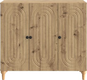 vidaXL Πλαϊνό γραφείο Artisan Δρυς 89 x 34,5 x 80 εκ