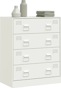 vidaXL Μπουφές Λευκός 67x39x83 εκ. από Ατσάλι