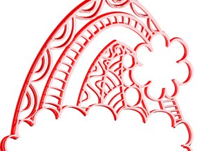 Σετ των 2 Intra απο ξύλο plywood 3mm-4mm πάχος - Έγχρωμο Mandala Δίασταση 30x30 cm INTRAFABR-19909301