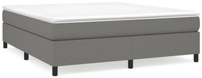 vidaXL Κρεβάτι Boxspring με Στρώμα Σκούρο Γκρι 180x200 εκ Υφασμάτιν