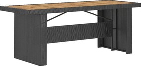 vidaXL Σετ Τραπεζαρίας Εξ. Χώρου 11 τεμ Μαύρο Συνθ. Ρατάν με Μαξιλάρια