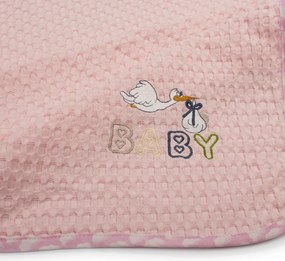 Κουβέρτα Πικέ Αγκαλιάς (80x110) Dimcol Stork 192 Pink
