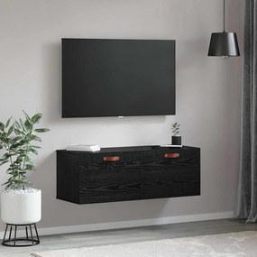 vidaXL Ντουλάπα Τοίχου Επιτοίχιο Μαύρη δρυς 100 x 36.5 x 35 cm