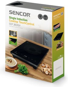 Φορητή Επαγωγική Εστία Μονή TouchControl 2000W 26cm Sencor SCP 3601GY Μαύρη