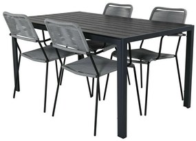 Σετ Τραπέζι και καρέκλες Dallas 2983, Polyξύλο, Σχοινί | Epipla1.gr