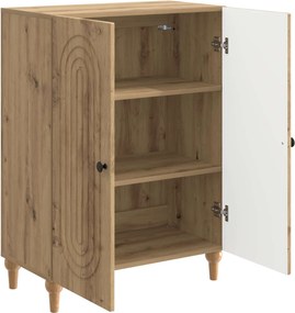 vidaXL Πλαϊνό γραφείο Artisan Δρυς 66 x 34,5 x 90 εκ