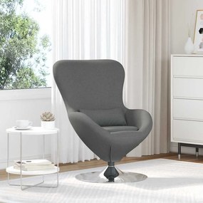 vidaXL Κάθισμα-αυγό Σκούρο Γκρι 63 x 73 x 90 εκ ύφασμα