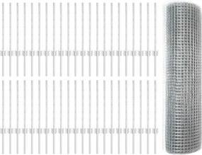 vidaXL Τεντώτο με στήριγμα Ασημί 0,5 x 100 μ Ατσάλι